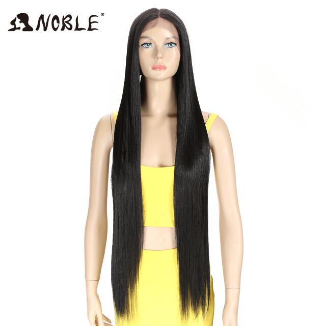 Noble Cosplay Wigs Long Straight Synthetic Lace Wig 38 Inch Pink Ombre Blonde Wig Synthetic Lace Wig