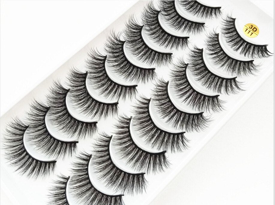 2/5/10 Pairs Natural False Eyelashes Fake Lashes Long Makeup 3d Mink Lashes Extension Eyelash Mink Eyelashes