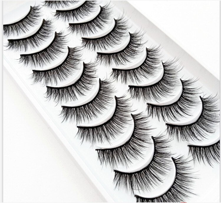 2/5/10 Pairs Natural False Eyelashes Fake Lashes Long Makeup 3d Mink Lashes Extension Eyelash Mink Eyelashes