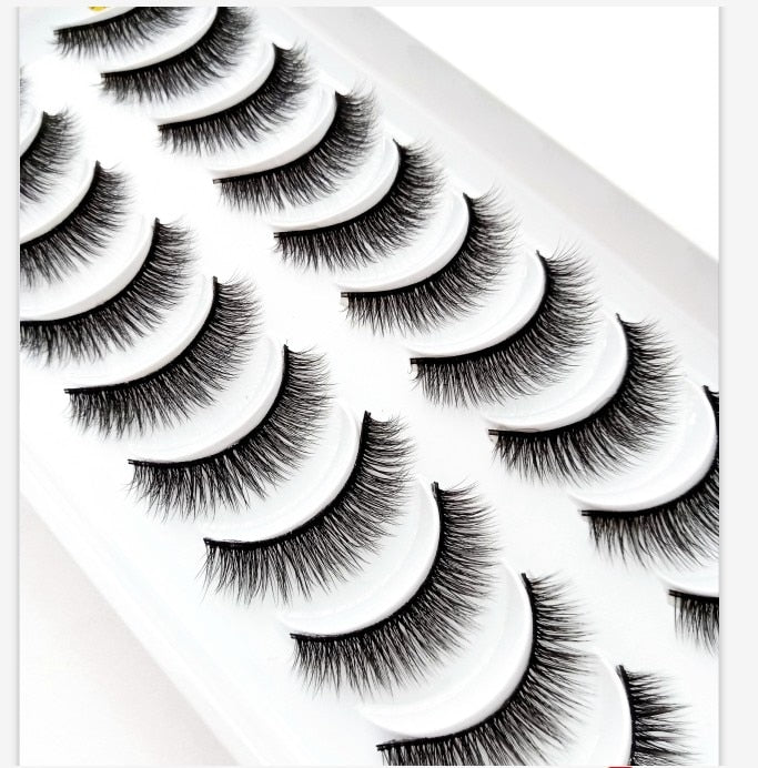 2/5/10 Pairs Natural False Eyelashes Fake Lashes Long Makeup 3d Mink Lashes Extension Eyelash Mink Eyelashes