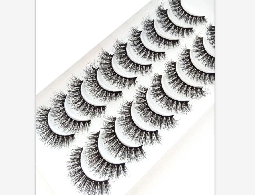 2/5/10 Pairs Natural False Eyelashes Fake Lashes Long Makeup 3d Mink Lashes Extension Eyelash Mink Eyelashes