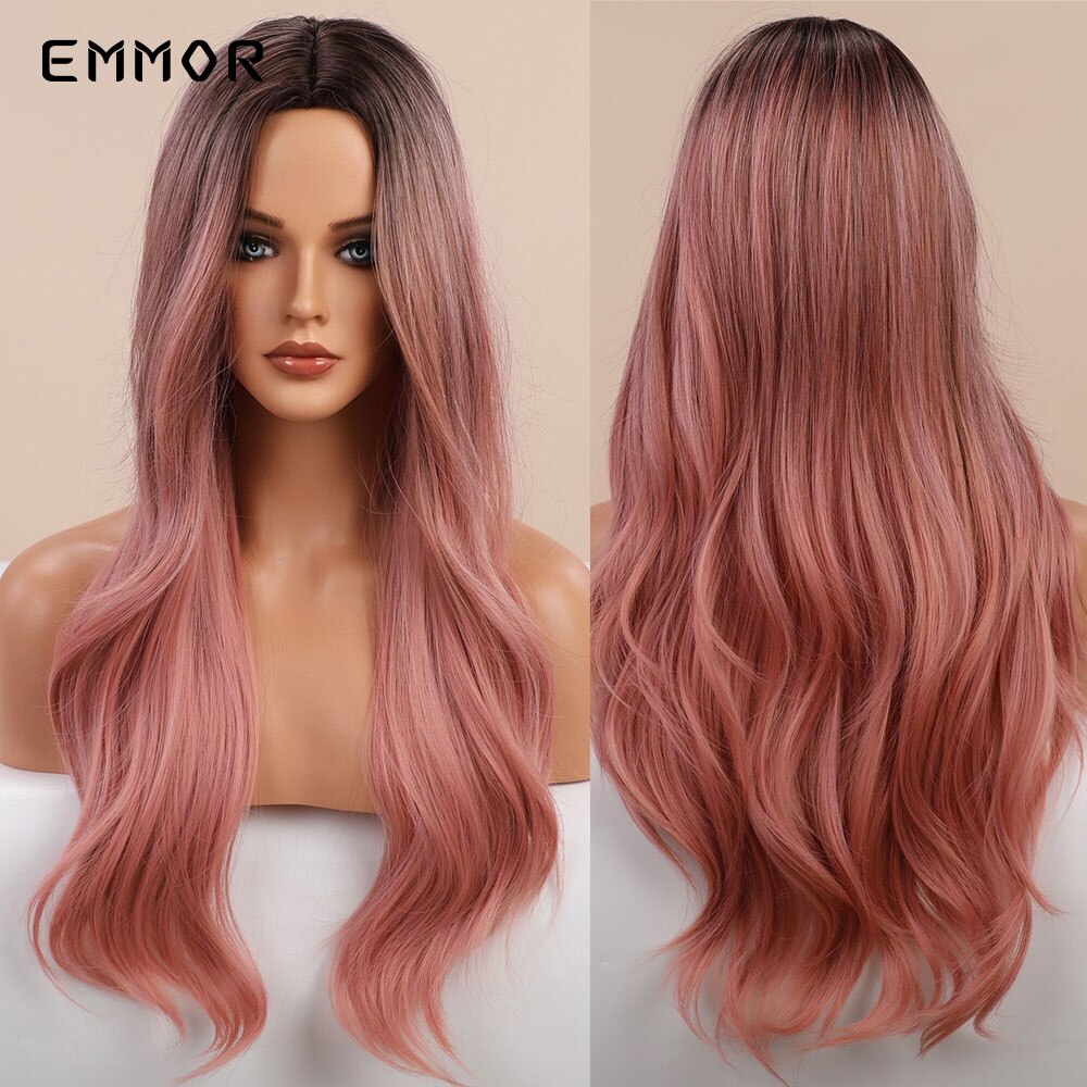 Synthetic Wigs Long Wavy Blonde Natural Hair Wigs for Women Cosplay Wigs Heat Resistant Fiber Hair Wig