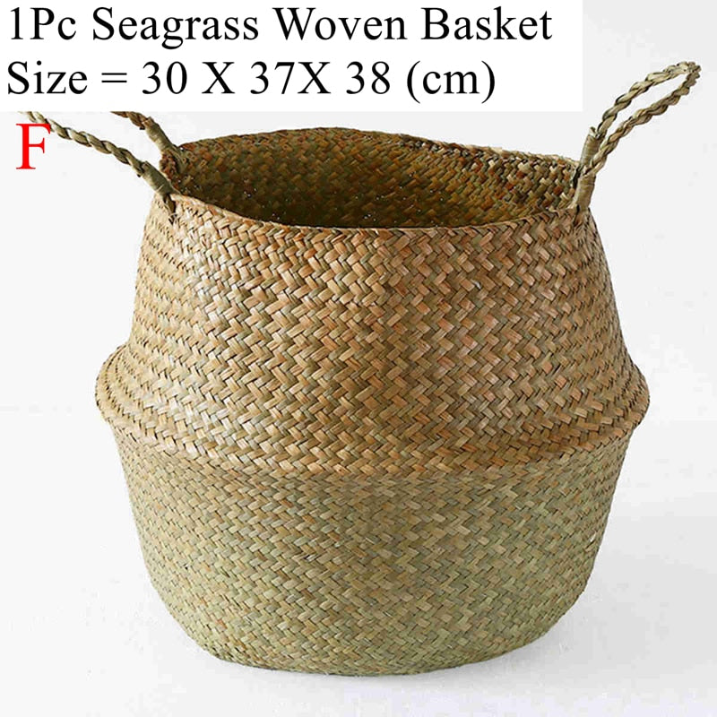 Wicker Storage Basket Flower Baskets Potted Plant Laundry Storage Decorative Basket Rattan Flower Pot Garden Planters