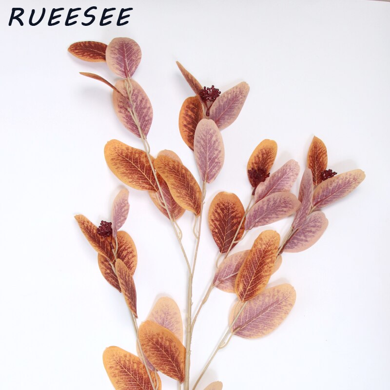 92m Artificial Plants Eucalyptus Long Silver Dollar Leaves Foliage Plant Greenery Fake Plastic Branches Greens Bushes
