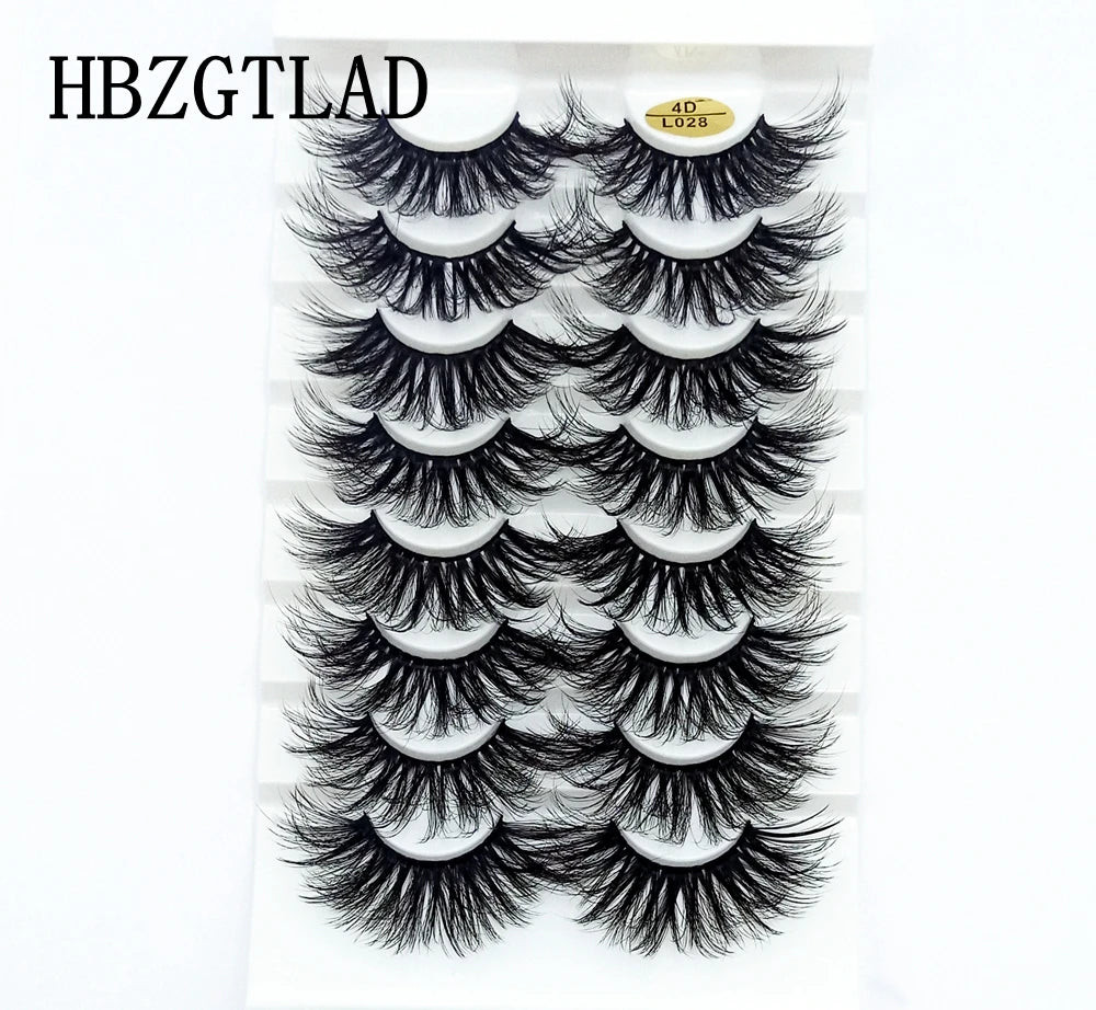 5-8 Pairs 25mm 3d Mink Lashes Bulk Faux Dramatic Volume Lashes Wispy Natural Mink Lashes Pack Long False Eyelashes