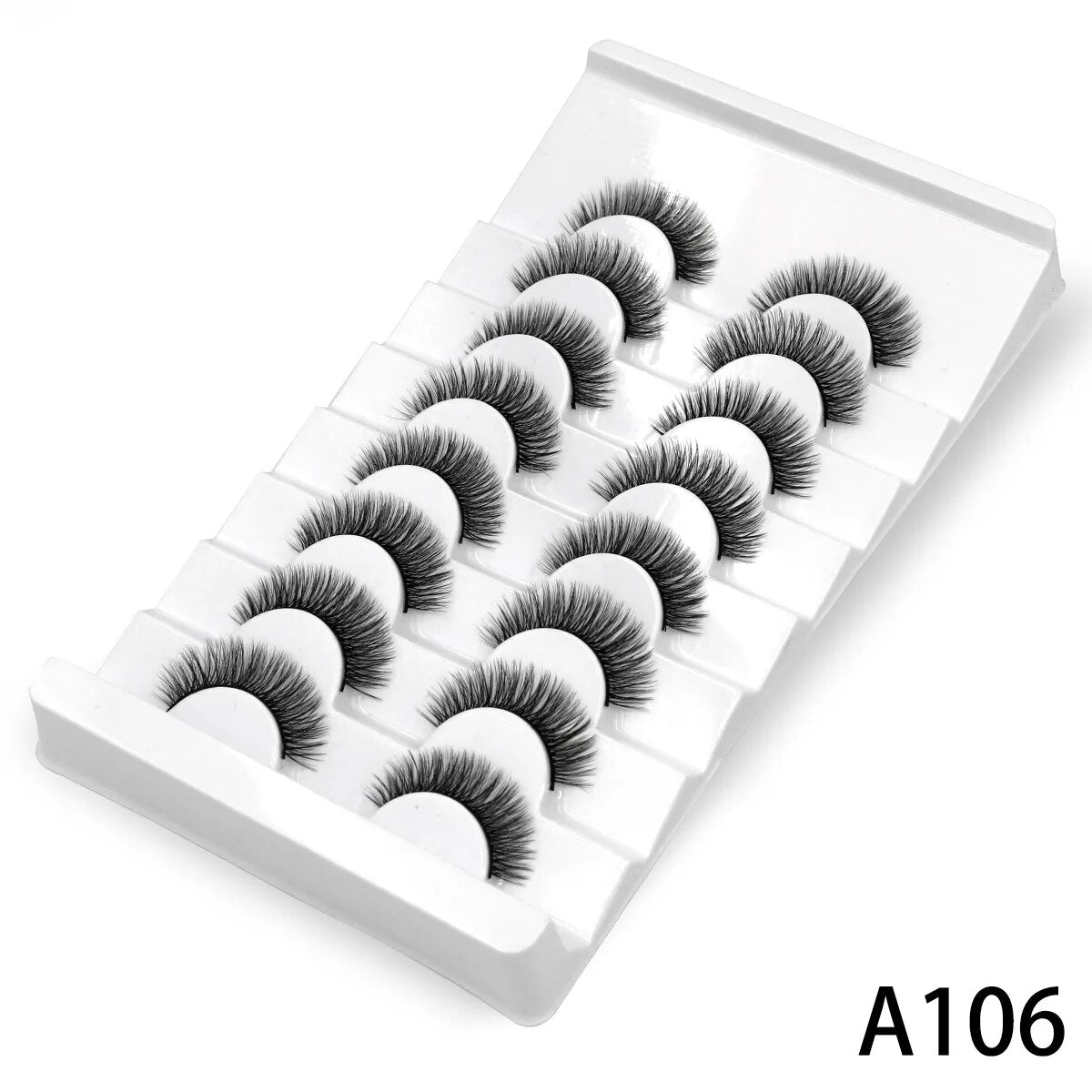 3D Mink Lashes 2/5/8 Pairs Natural False Eyelashes Fluffy Soft Wispy Volume Dramatic Long Cross Eyelash Extension