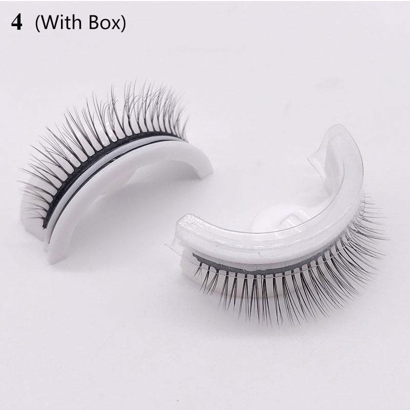 Reusable Self-Adhesive False Eyelashes Natural Multiple reversible glue-free pairs of false eyelashes
