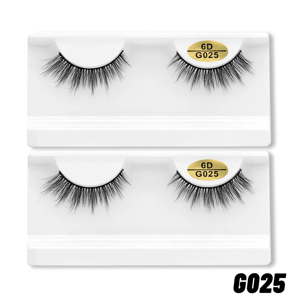3D Mink Lashes 2/5/8 Pairs Natural False Eyelashes Fluffy Soft Wispy Volume Dramatic Long Cross Eyelash Extension