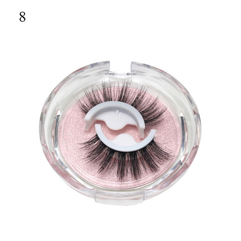 Reusable Self-Adhesive False Eyelashes Natural Multiple reversible glue-free pairs of false eyelashes