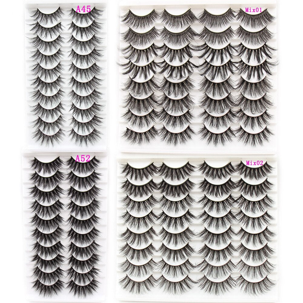 Eyelashes 5/10/16 Pairs 3D Faux Mink Lashes Natural False Eyelashes Reusable Dramatic Volume Lashes Eyelash Extension
