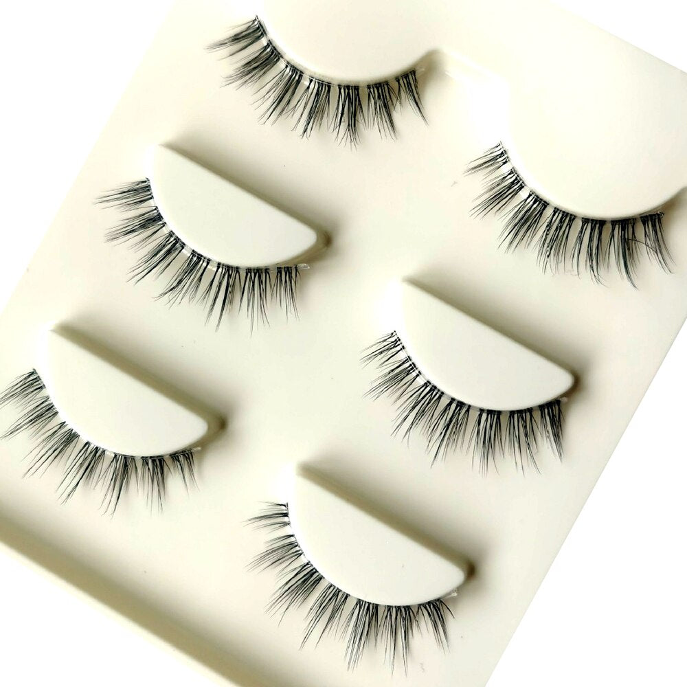 3D Mink Lashes Natural short Full Strip Transparent False Eyelashes