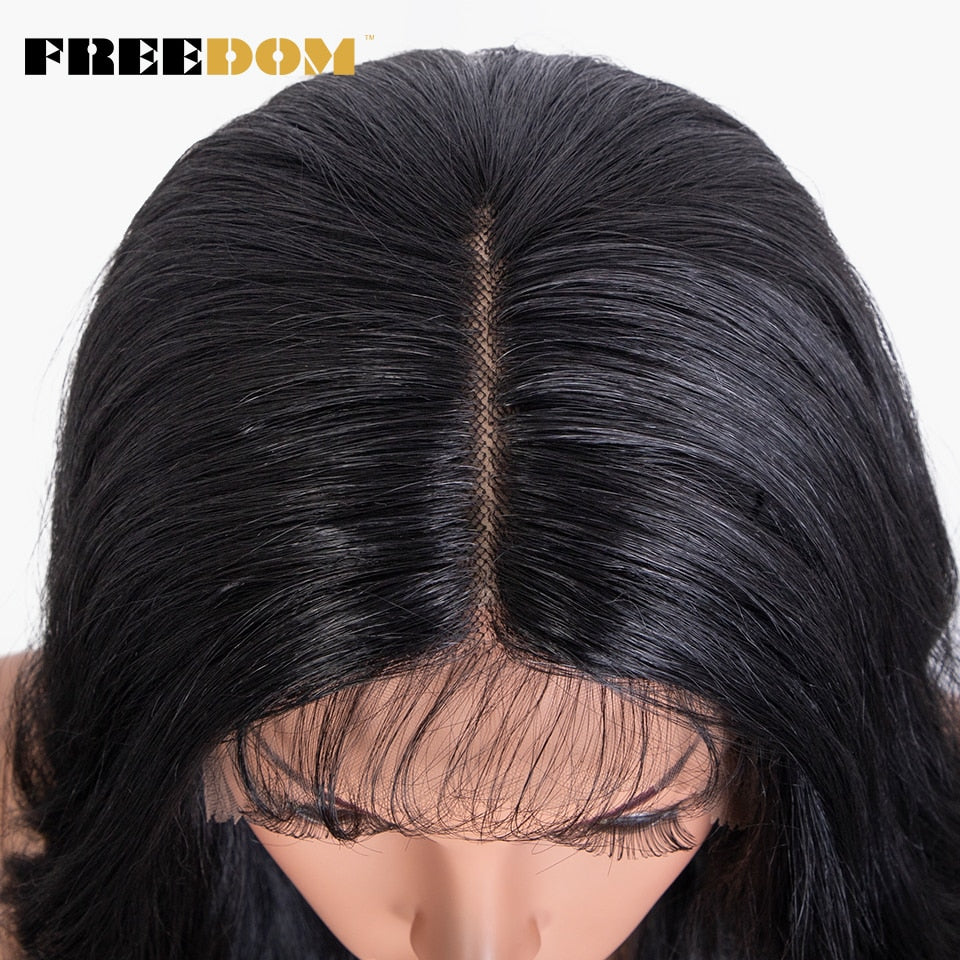 Synthetic Lace Front Wigs For Women 36 inch Super Long Body Wavy Lace Wig Brown Ombre Pink Cosplay Wigs Heat Resistant