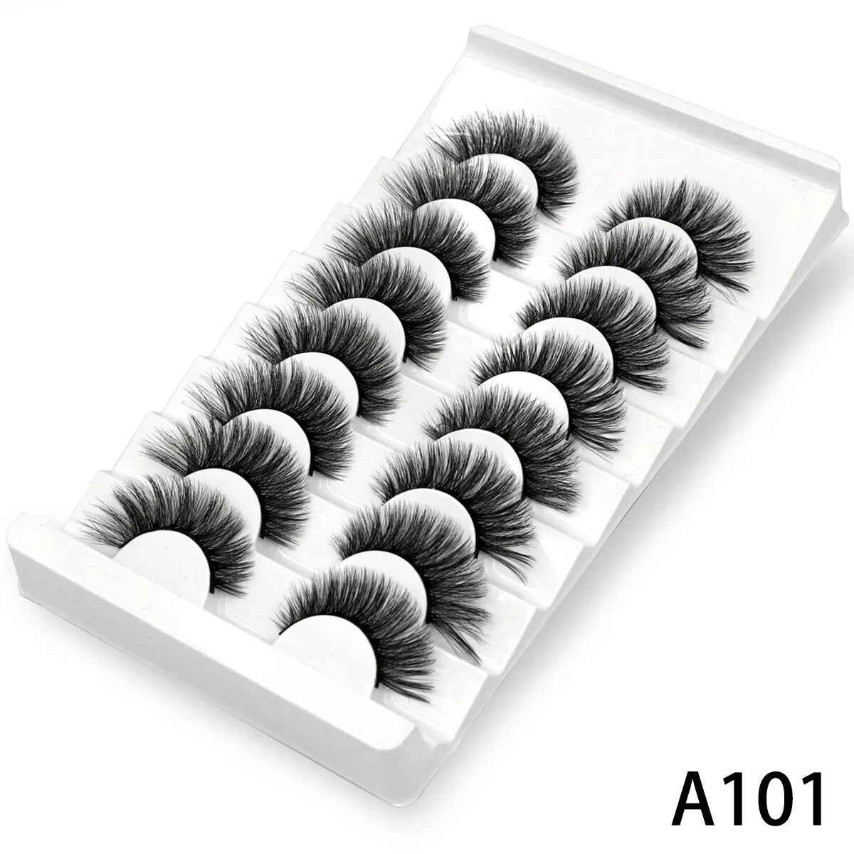 3D Mink Lashes 2/5/8 Pairs Natural False Eyelashes Fluffy Soft Wispy Volume Dramatic Long Cross Eyelash Extension