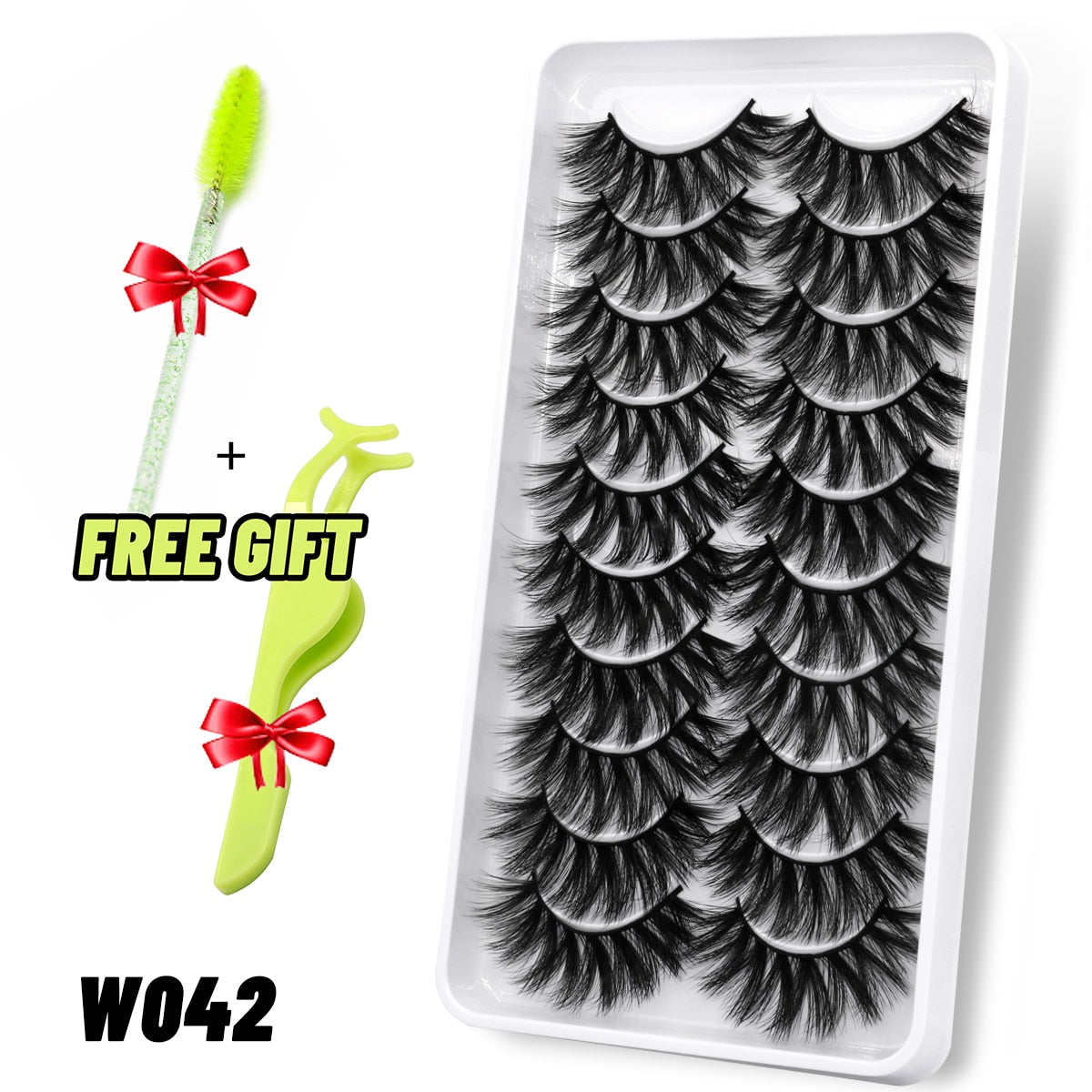 5/10 Pairs 3D Faux Mink Lashes Fluffy Soft Wispy Natural long False Eyelashes Curly lashes