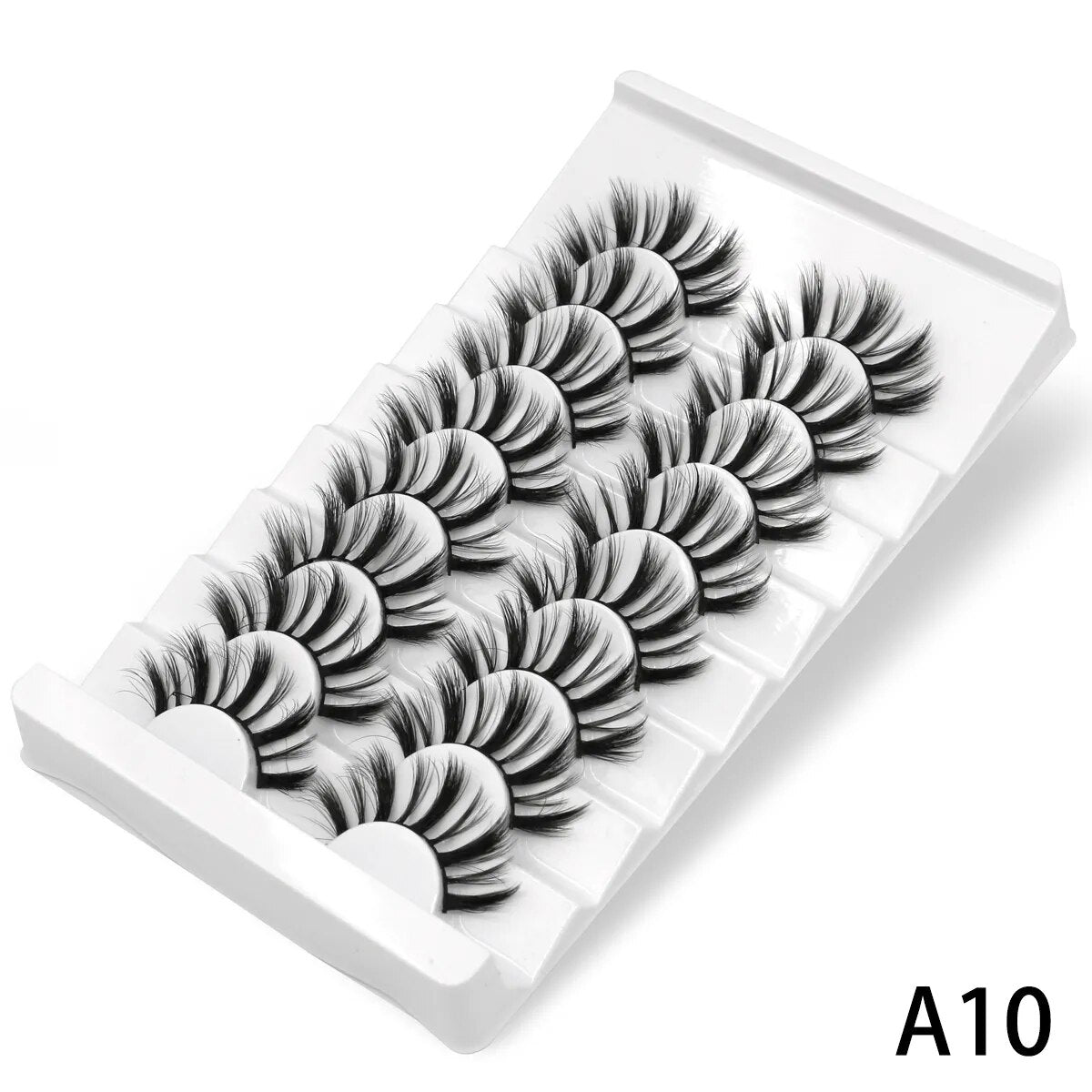 3D Mink Lashes 2/5/8 Pairs Natural False Eyelashes Fluffy Soft Wispy Volume Dramatic Long Cross Eyelash Extension