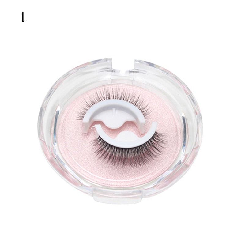 Reusable Self-Adhesive False Eyelashes Natural Multiple reversible glue-free pairs of false eyelashes