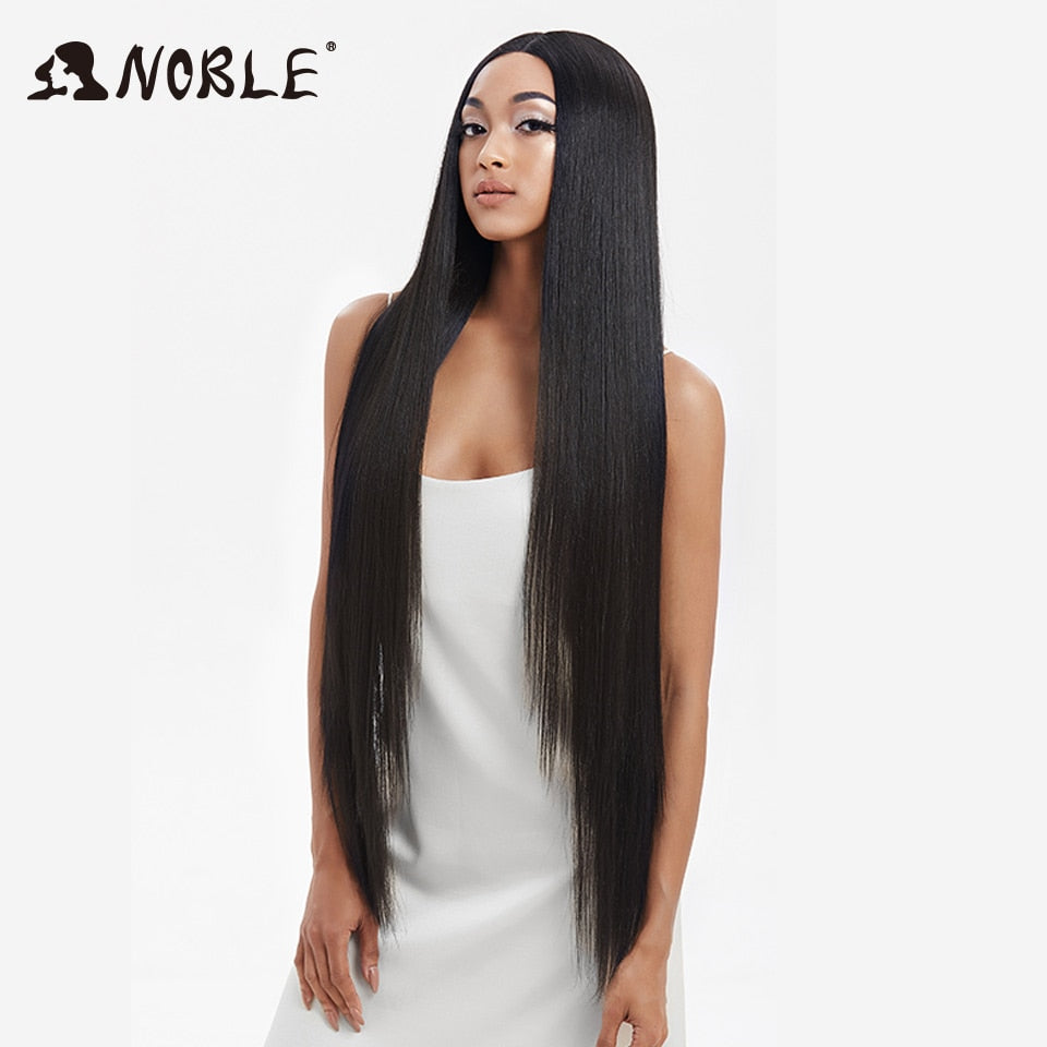 Noble Cosplay Wigs Straight Synthetic Lace WIg 38 Inch Ombre Blonde Lace Wig Cosplay Blonde Synthetic Lace Wig