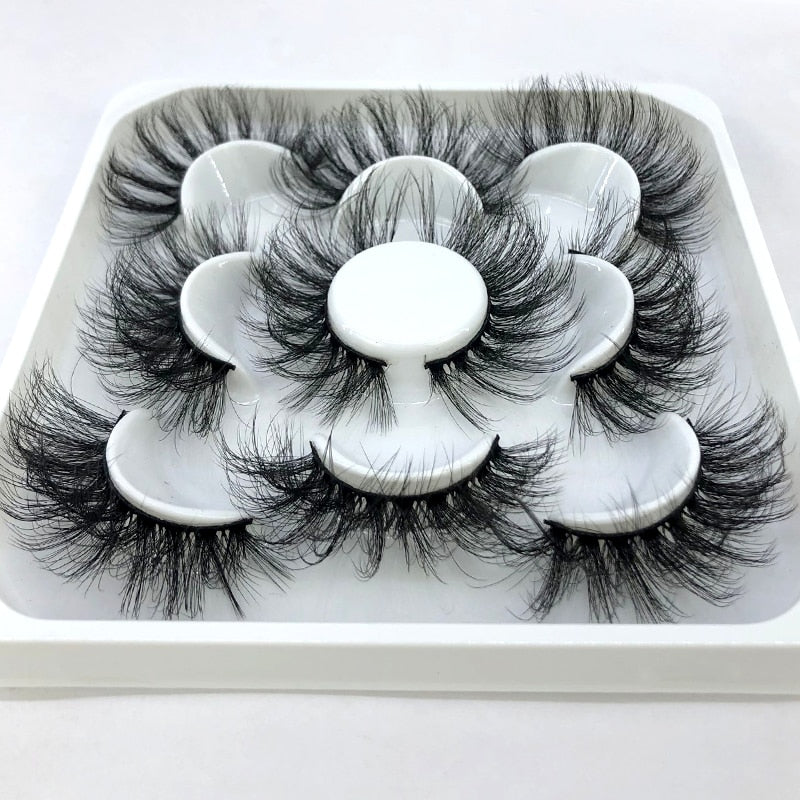 2/4/6pairs natural false eyelashes fake lashes long 3D mink extension