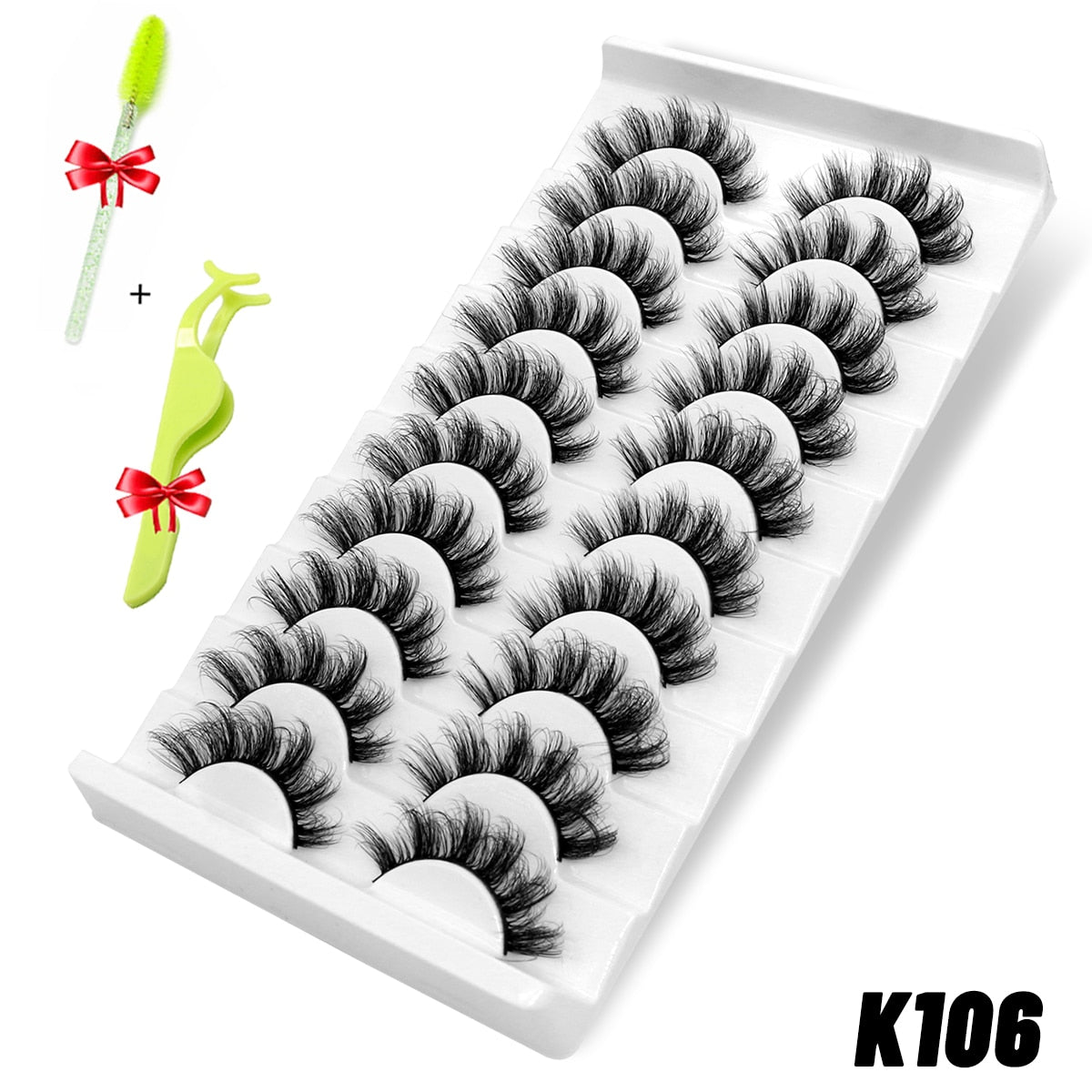 5/10 Pairs 3D Faux Mink Lashes Fluffy Soft Wispy Natural long False Eyelashes Curly lashes