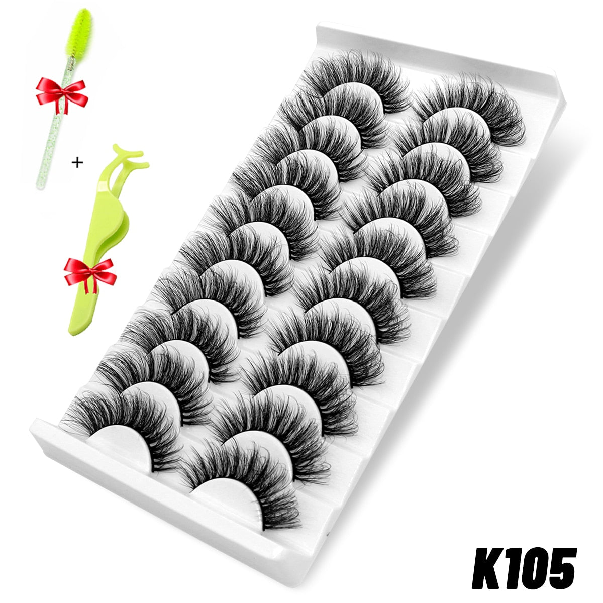 5/10 Pairs 3D Faux Mink Lashes Fluffy Soft Wispy Natural long False Eyelashes Curly lashes