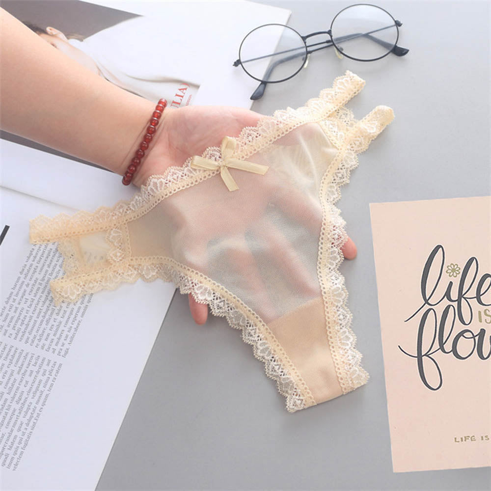 Thin Panties Sexy Hollow Out Women's Lace Seamless Underwear Low Waist Lingerie G-String Breathable Comfort Lady Briefs
