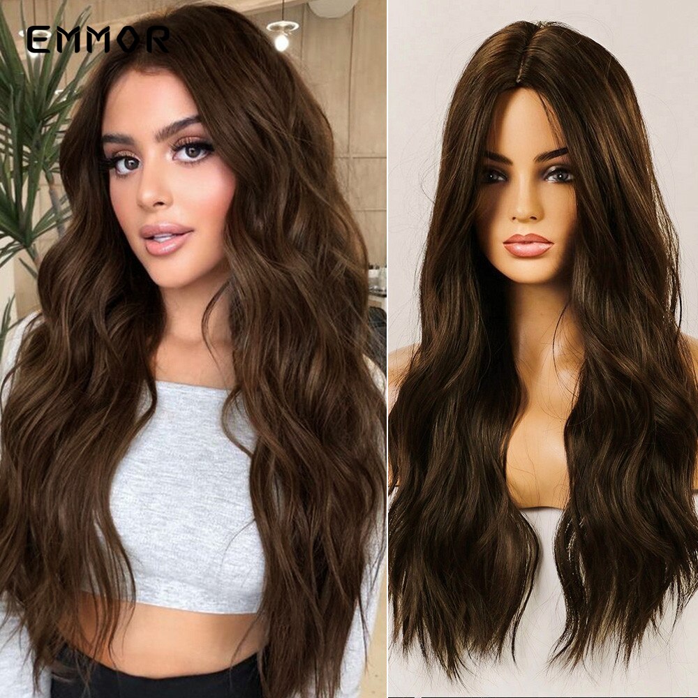 Synthetic Wigs Long Wavy Blonde Natural Hair Wigs for Women Cosplay Wigs Heat Resistant Fiber Hair Wig