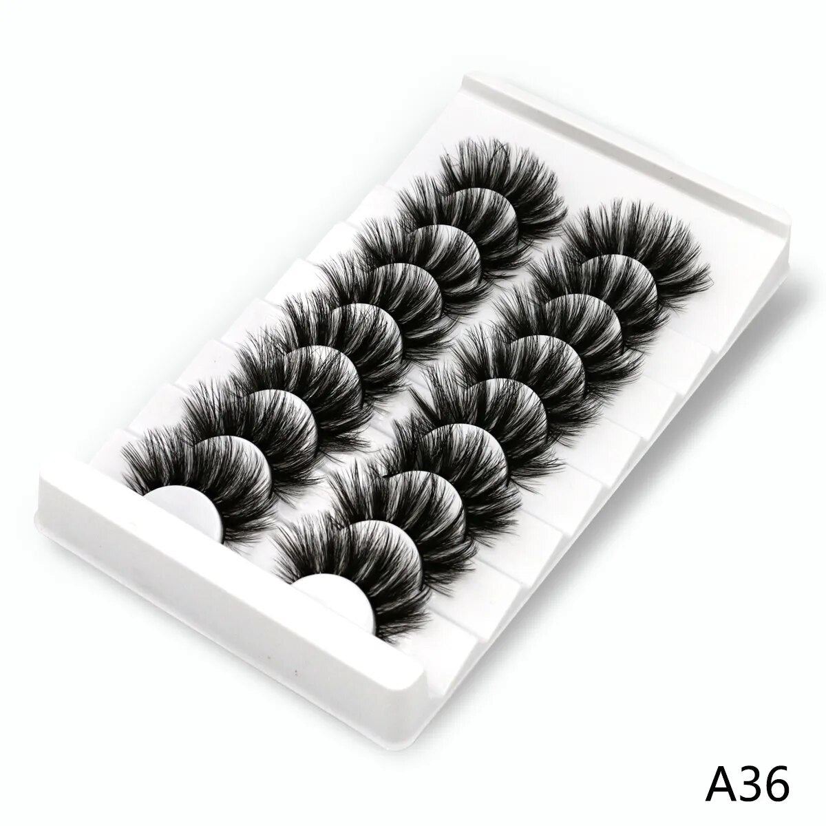 3D Mink Lashes 2/5/8 Pairs Natural False Eyelashes Fluffy Soft Wispy Volume Dramatic Long Cross Eyelash Extension