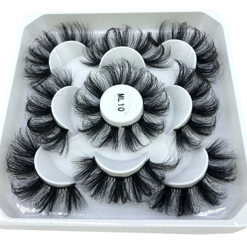 2/4/6pairs natural false eyelashes fake lashes long 3D mink extension