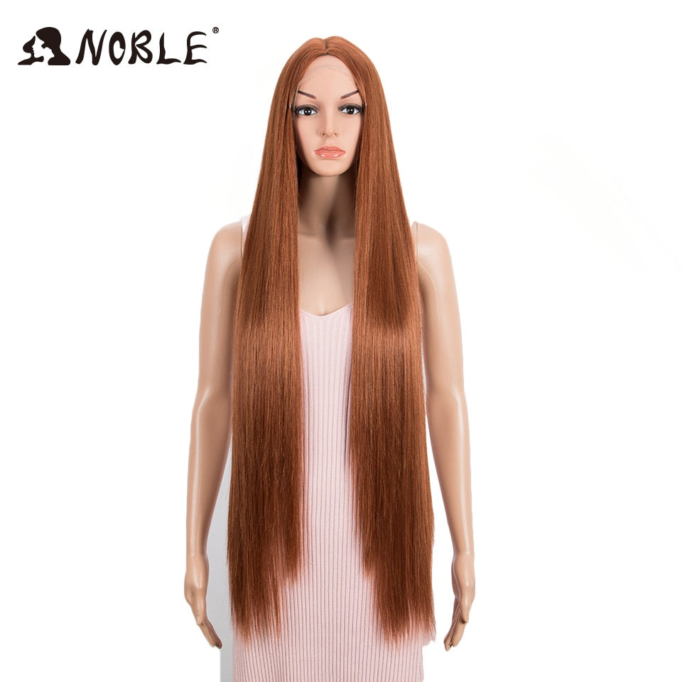 Noble Cosplay Wigs Straight Synthetic Lace WIg 38 Inch Ombre Blonde Lace Wig Cosplay Blonde Synthetic Lace Wig
