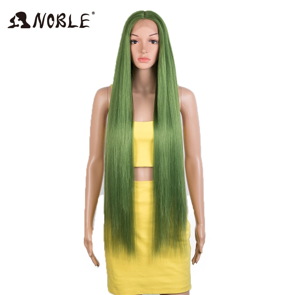 Noble Cosplay Wigs Straight Synthetic Lace WIg 38 Inch Ombre Blonde Lace Wig Cosplay Blonde Synthetic Lace Wig