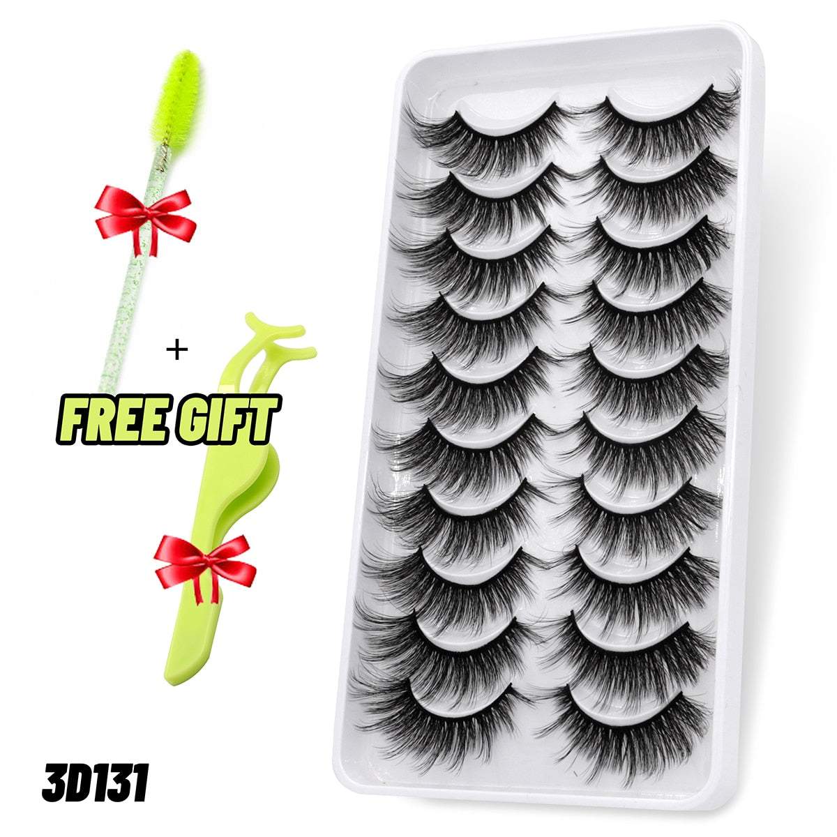 5/10 Pairs 3D Faux Mink Lashes Fluffy Soft Wispy Natural long False Eyelashes Curly lashes