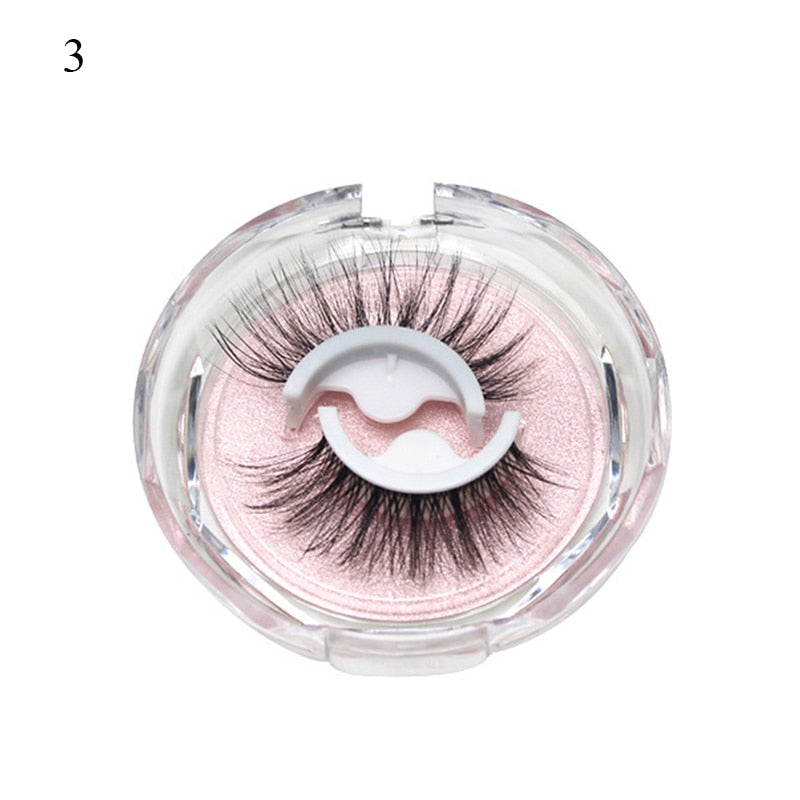 Reusable Self-Adhesive False Eyelashes Natural Multiple reversible glue-free pairs of false eyelashes