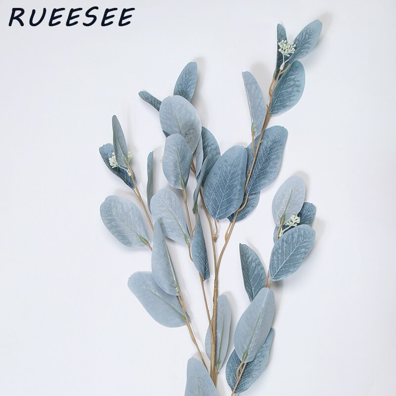 92m Artificial Plants Eucalyptus Long Silver Dollar Leaves Foliage Plant Greenery Fake Plastic Branches Greens Bushes