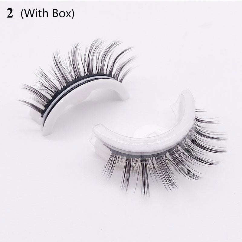Reusable Self-Adhesive False Eyelashes Natural Multiple reversible glue-free pairs of false eyelashes