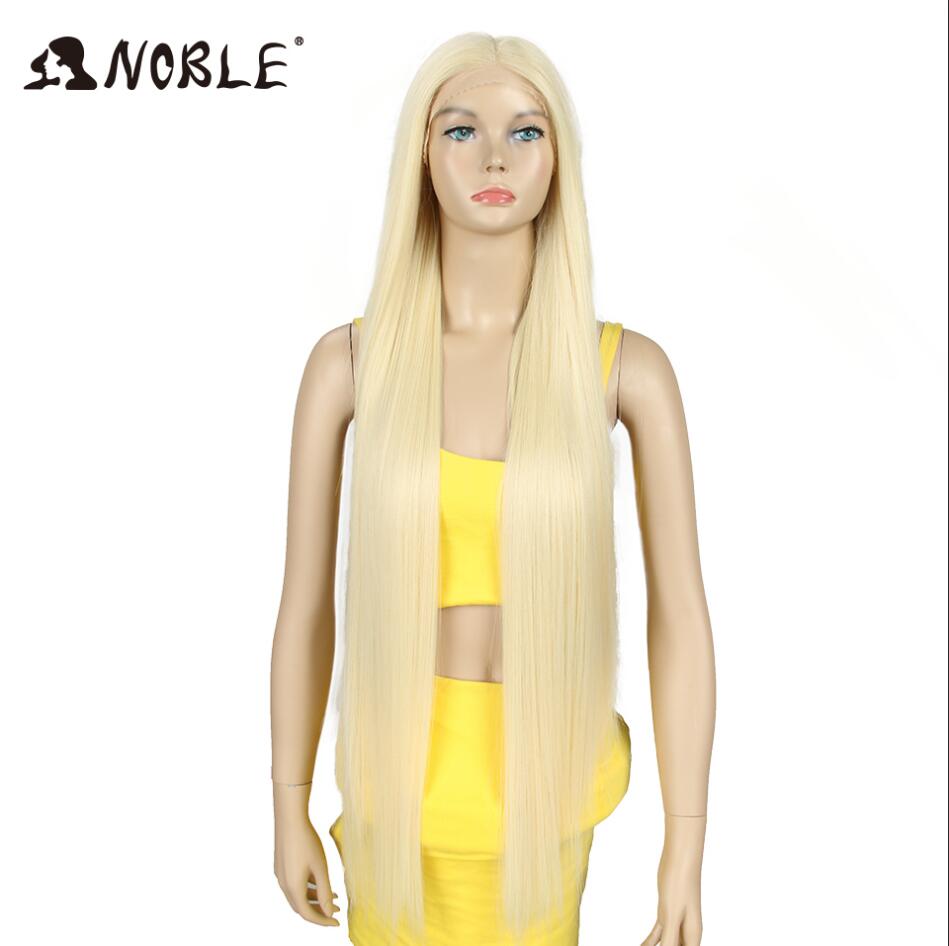 Noble Cosplay Wigs Straight Synthetic Lace WIg 38 Inch Ombre Blonde Lace Wig Cosplay Blonde Synthetic Lace Wig