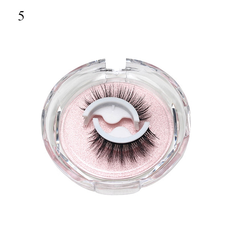 Reusable Self-Adhesive False Eyelashes Natural Multiple reversible glue-free pairs of false eyelashes