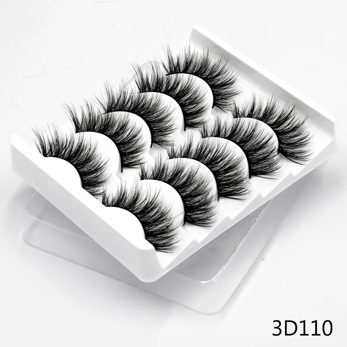 3D Mink Lashes 2/5/8 Pairs Natural False Eyelashes Fluffy Soft Wispy Volume Dramatic Long Cross Eyelash Extension