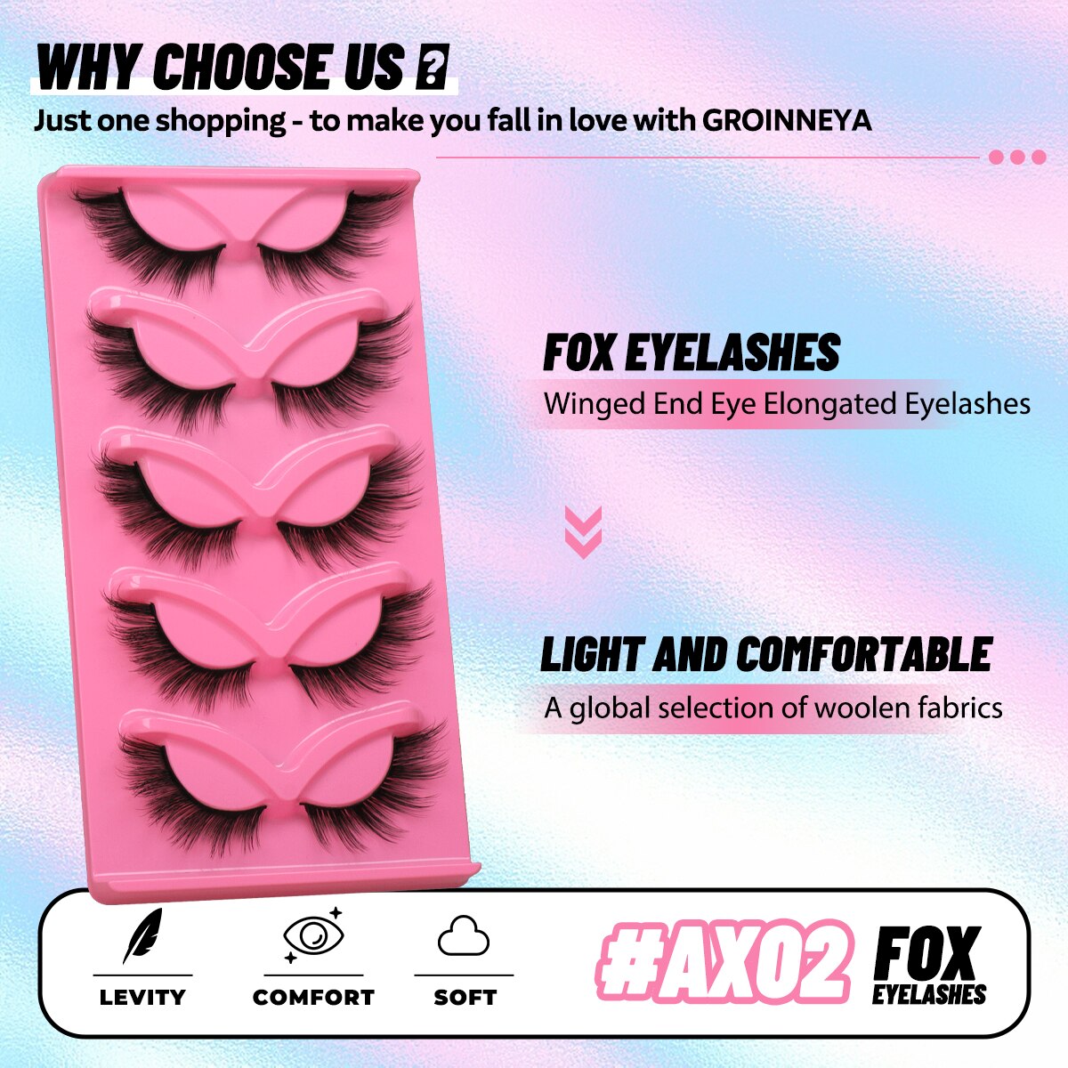 Cat Eye Lashes Faux Mink Eyelashes Natural long Manga Lashes Winged End Eye Elongated Eyelashes Fake Lashes