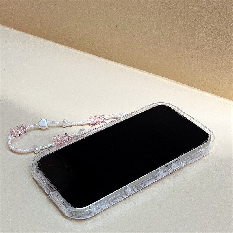 Retro glitter Pink castle Cartoon Bracelet Phone Case For iPhone 14 13 12 11 Pro Max Xr Xs 8 14 Plus Case Cute Sweet girls Cover