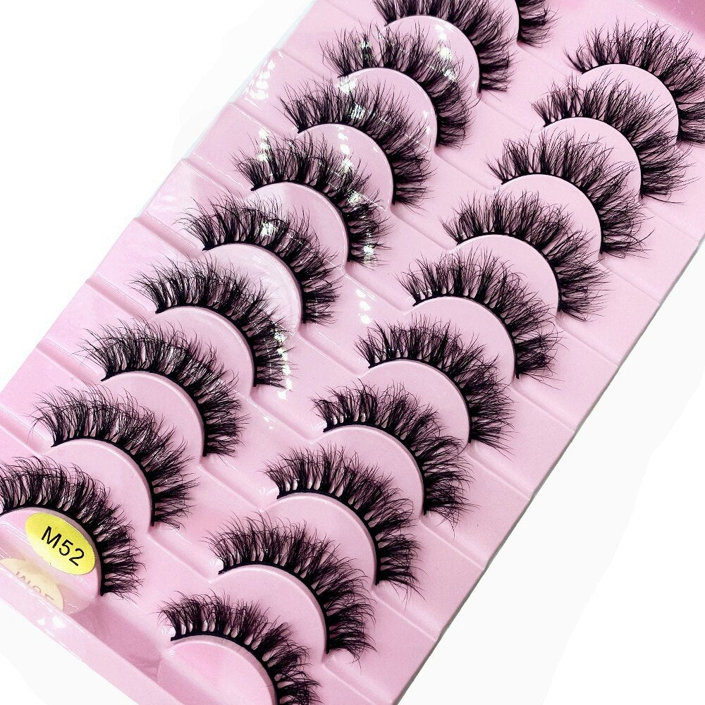10 Pairs 3D Faux Mink Lashes Natural long Mink False Eyelashes Fake Eyelash Mink Lashes Extension Cils