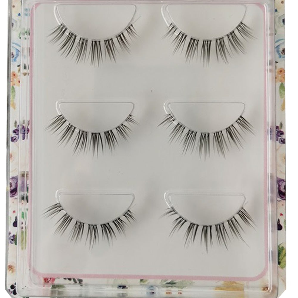 3D Mink Lashes Natural short Full Strip Transparent False Eyelashes