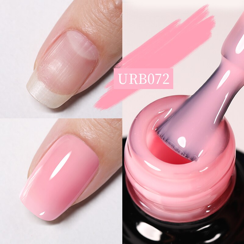 Aurora Rubber Gel Nail Iridescent Pearl Effect Metallic Mirror Nails Manicure Soak Off UV LED No Wipe Top Coat Base Gel