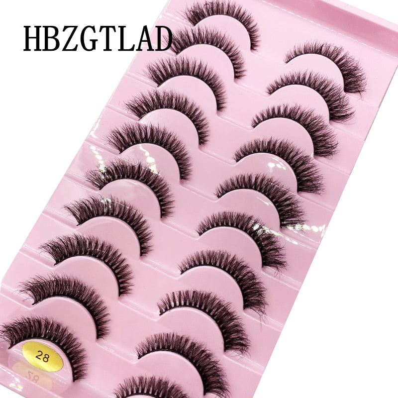 10 Pairs 3D Mink False Eyelashes Natural/Thick Eye Lashes  Fluffy Russian eyelahses Reusable