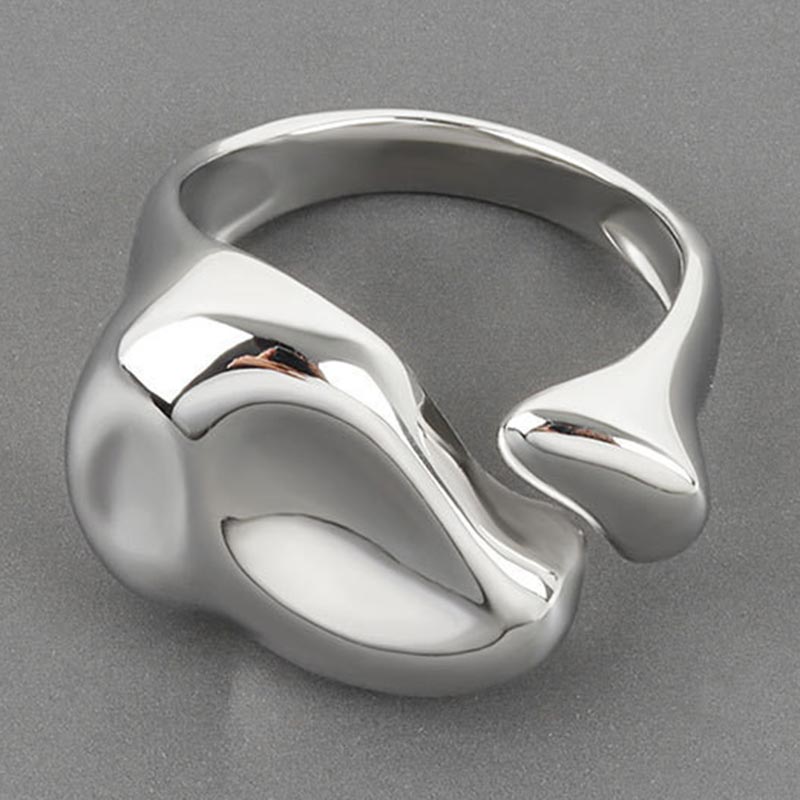 2pcs Geometric Adjustable Rings Set for Women Korean Style Fashion Couple Ring Party Bridal Jewelry Accessories