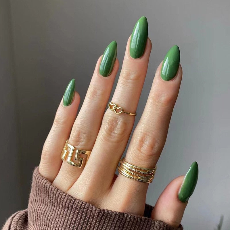 Press On Nails Solid color Short