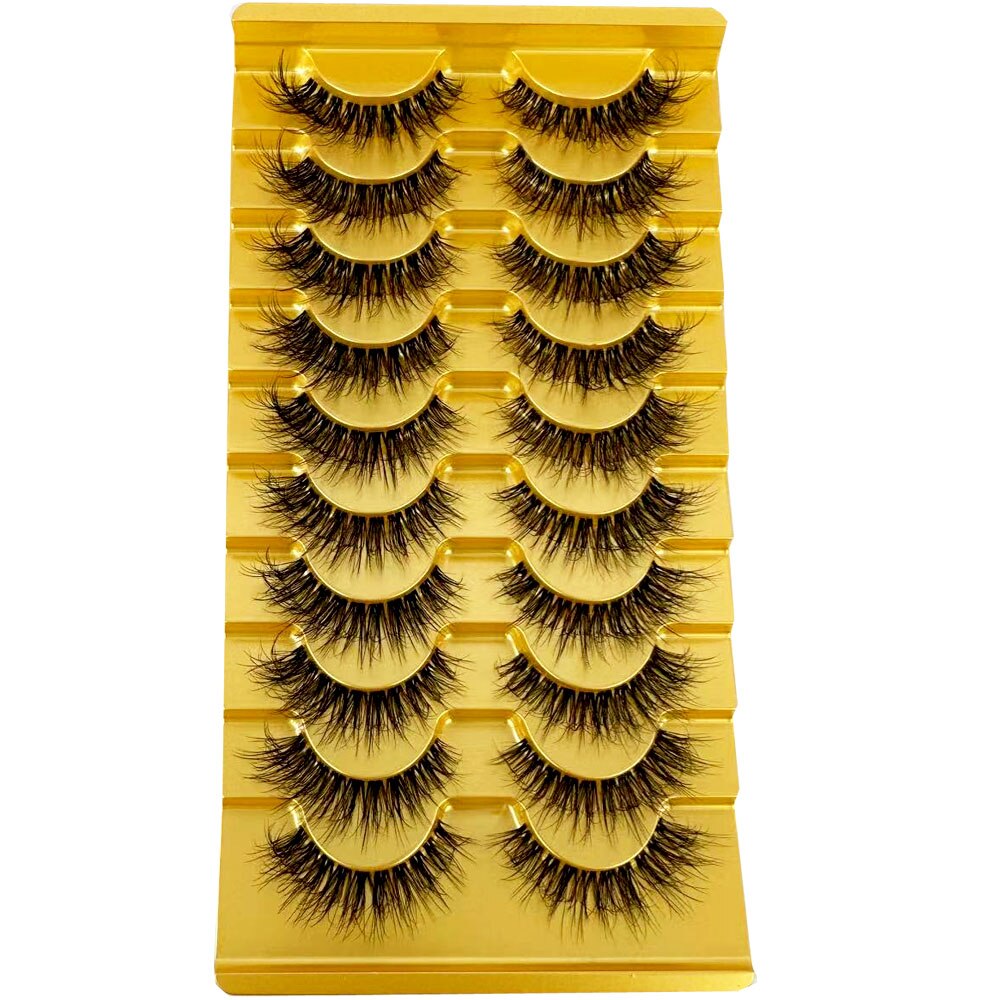 Transparent Terrier 3 Pairs 3D Mink EyeLashes False Lashes Thick EyeLash Lashes Natural Soft Fake EyeLashes