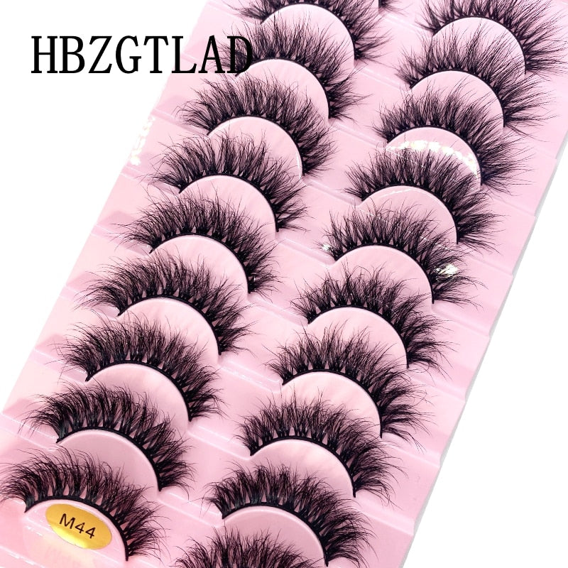 10 Pairs Natural False Eyelashes Fake Lashes Long Makeup 3d Mink Lashes Extension Eyelash Mink Eyelashes