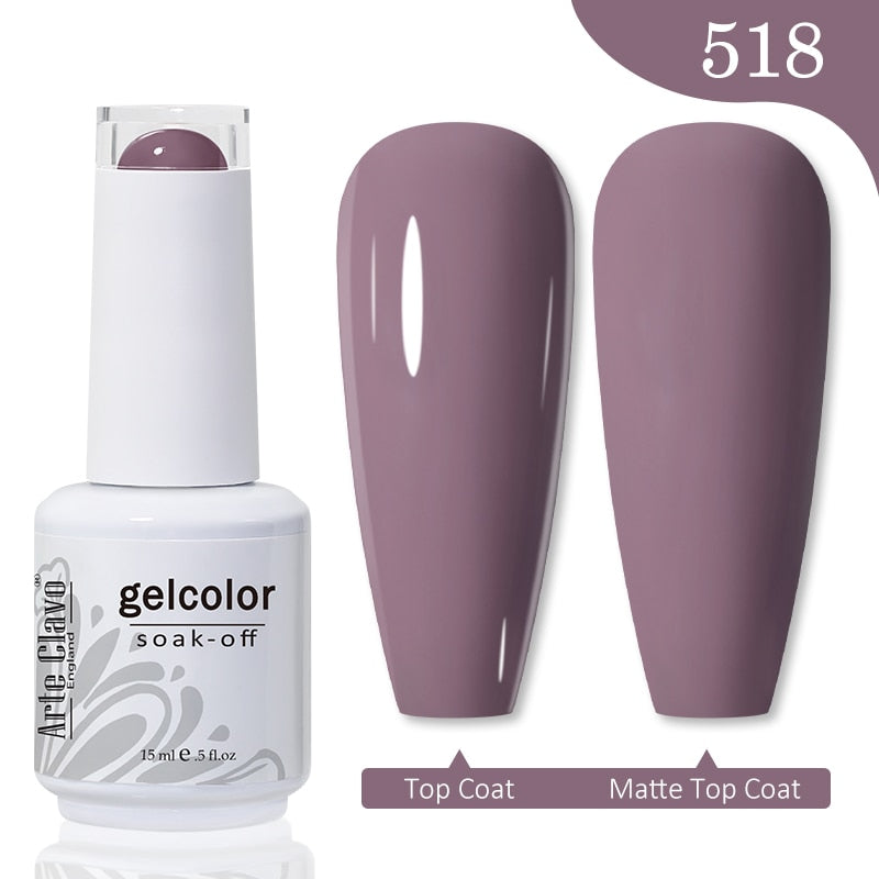 Gel Nail Polish 15ml Nude Pink Soak Off LED UV Lacquer Varnish Semi Permanent Top Base Coat Nail Art Gellak Manicure