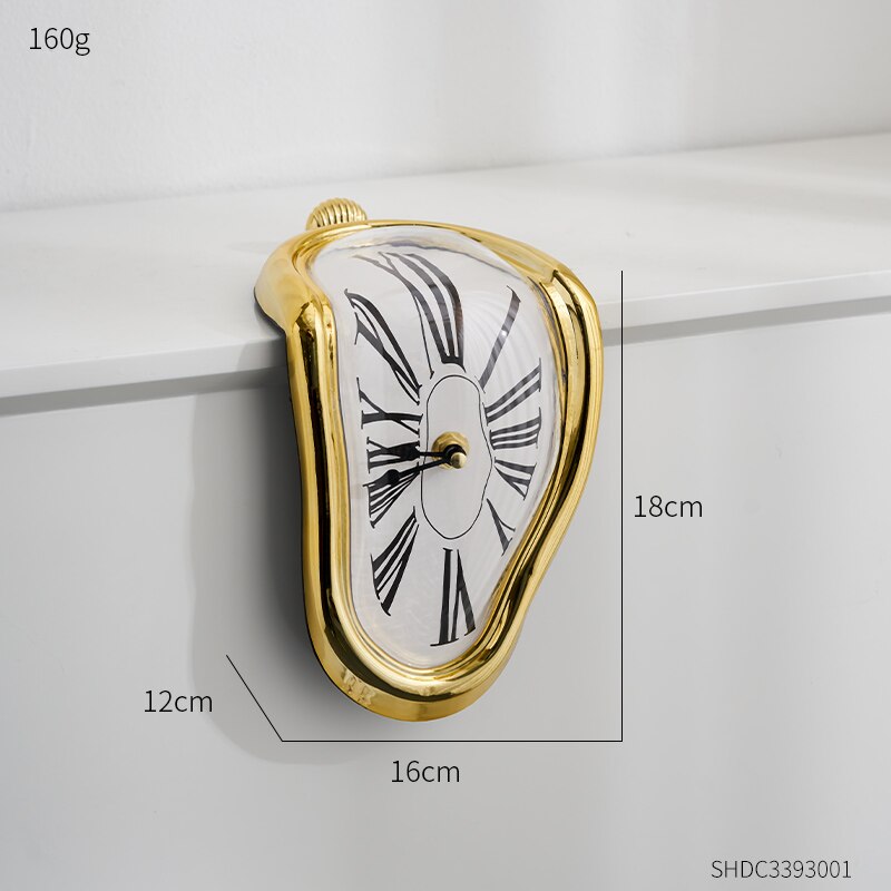 Twisted Clock Ornaments Creative Home Decor Desk Bookshelf Accessories Modern Living Room Decoration Figurines for Interior Gift