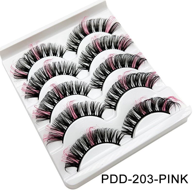 Colored Lash DD Natural Long Colorful Eyelashes Volume lashes Extension Thick Eye Shadow